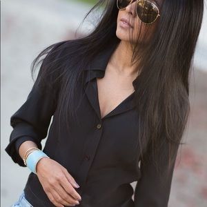 Liz Claiborne black button down